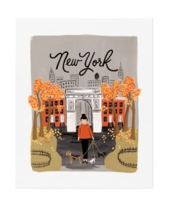 Affiche Rifle Paper Co New York Automne