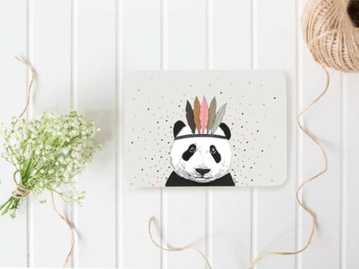 Carte Postale Panda et Confettis Minimel