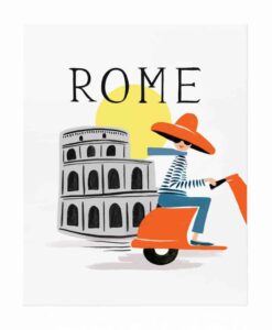 Affiche Rifle Paper Co Bon voyage Rome
