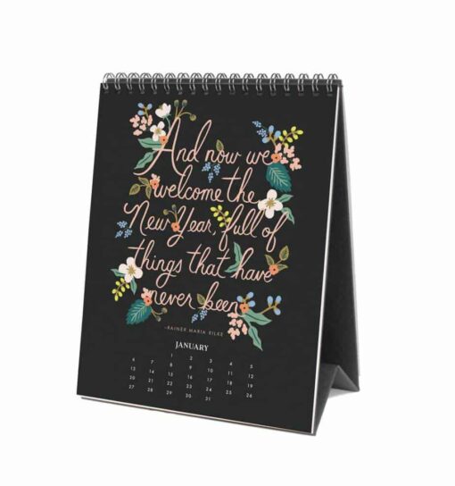 Calendrier Rifle Paper Co 2019 Inspirational Quote