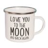 mug en émail love you to the moon and back