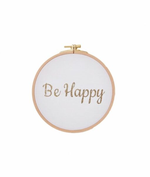 Cadre Silly Billy Be Happy blanc et doré 20 cm