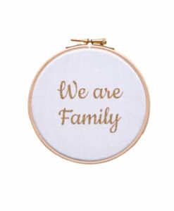 Cadre Silly Billy We are family Blanc Et Doré 20 cm