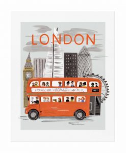 Affiche Londres Rifle Paper Co World Traveler