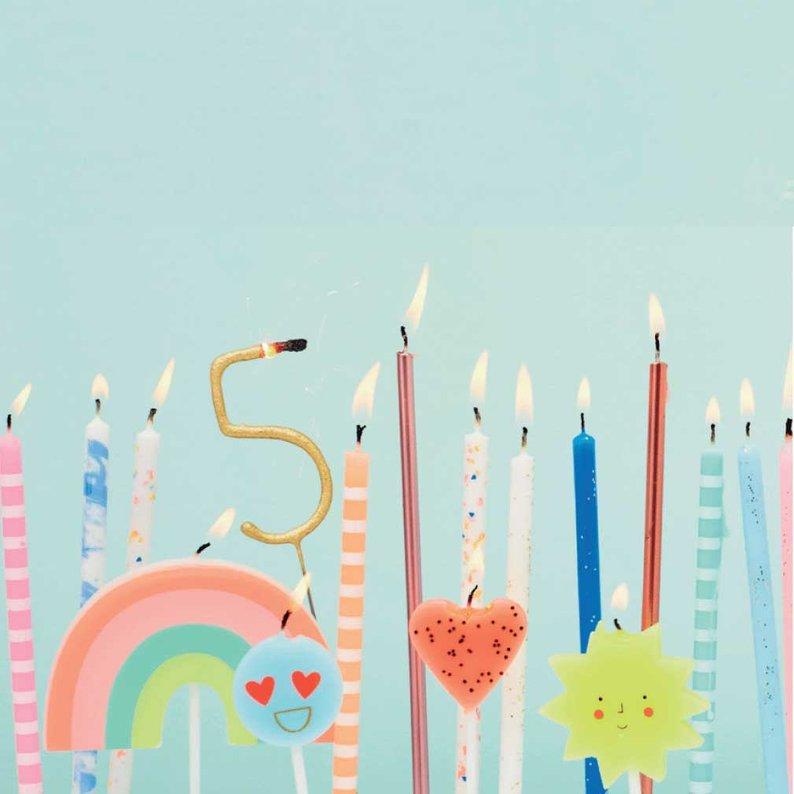 Bougies d'anniversaire pastel Meri Meri - Pastel Shop