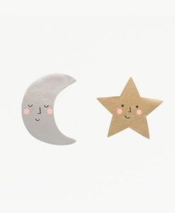 Rouleau 50 stickers étoiles et lunes Meri Meri