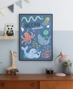 Affiche Animaux de l’océan Michelle Carlslund
