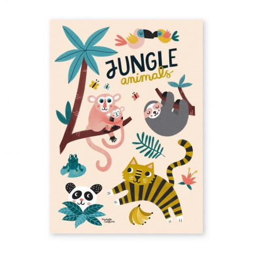 Affiche Animaux de la jungle Michelle Carlslund
