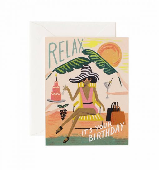 Carte Anniversaire Rifle Paper Co Relax birthday