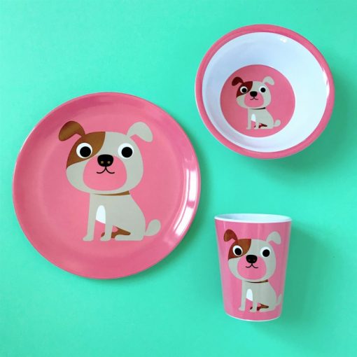 Assiette chien OMM Design / Ingela P Arrehnius Pink dog