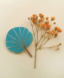 Pin’s Pilea Mini Labo turquoise