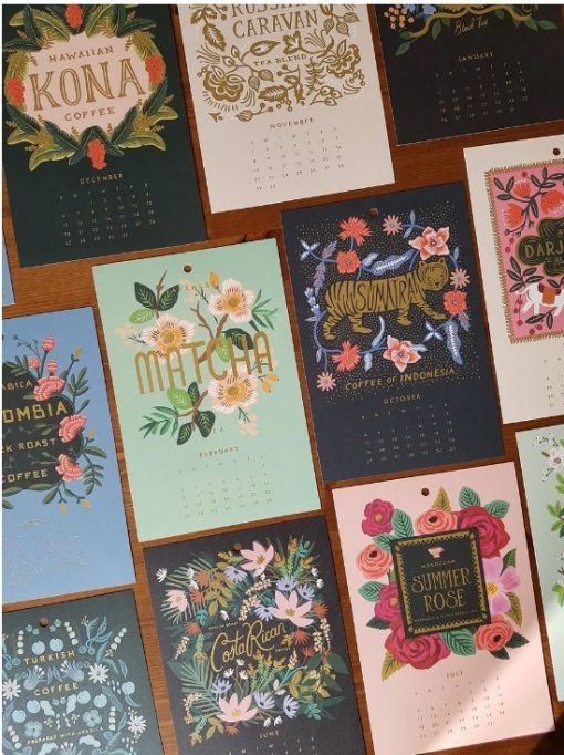 Calendrier 2020 Rifle Paper Co Coffee and Tea