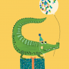 Carte Crocodile festif