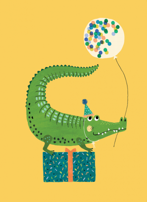 Carte Crocodile festif
