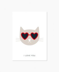 Carte chat Audrey Jeanne I love you