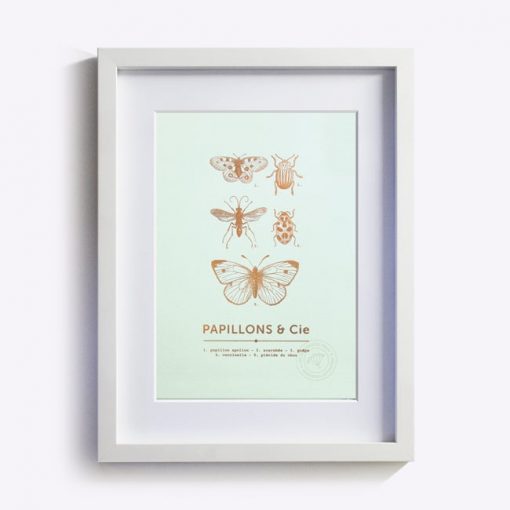 Affiche Papillons & Cie Les Editions du Paon vert d’eau