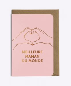 Carte Meilleure maman du monde Les Editions du Paon rose