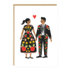 carte couple folk st valentin amour