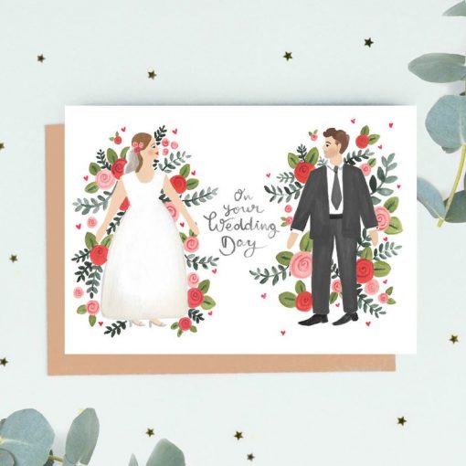 Carte félicitations Mariage floral Jade Fisher
