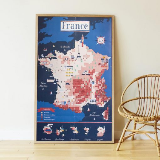 Sticker Poster – Carte de France (7 ans et +)