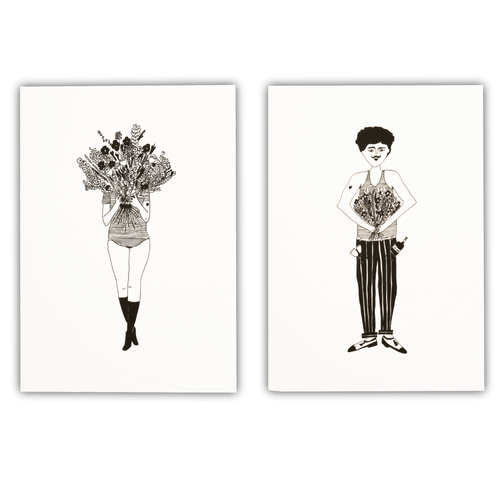 Lot de 2 carnets Flower Girl & Flower Man Helen B