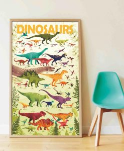 Poster géant + 32 stickers – Dinosaures (5-12 ans)