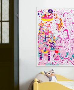 Poster à colorier Lily la licorne OMY