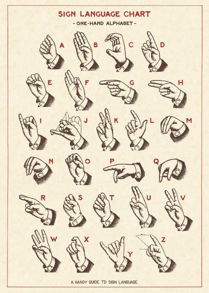 affiche langage des signes cavallini