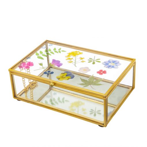 Boîte à bijoux en verre Herbarium