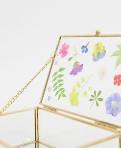 Boîte à bijoux en verre Herbarium