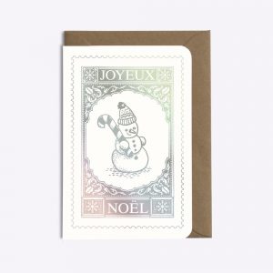 Carte Noël Bonhomme de Neige