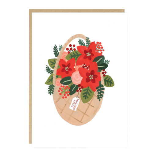 Carte Panier fleuri de Noël Jade Fisher