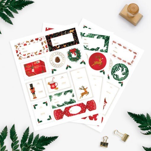 Stickers cadeaux de Noël All The Ways To Say – 3 planches
