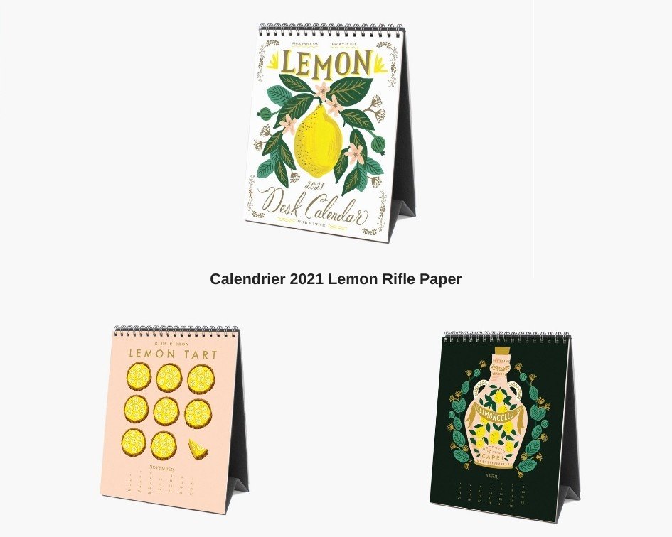 calendrier 2021 lemon riflepaper 
