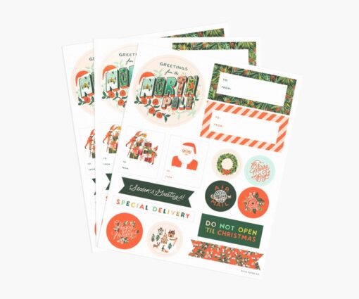 Stickers Noël Season’s Geetings Rifle Paper- Set de 45