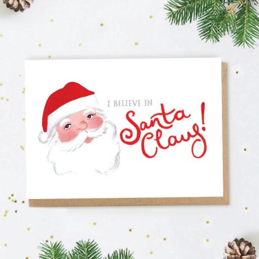 Carte de Noël Believe in Santa Claus Jade Fisher