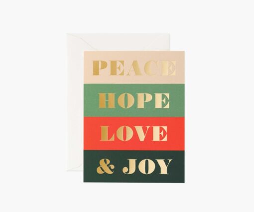 Carte Peace and Joy Rifle Paper