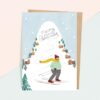 Carte de voeux de Noël Skieur Jade Fisher