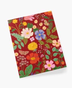 Carte florale Strawberry Fields Rifle Paper – Rouge