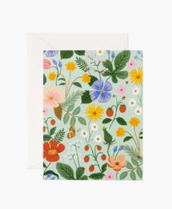 Carte florale Strawberry Fields Rifle Paper – Mint