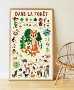 Poster géant + 44 stickers – Dans la forêt (3-8 ans)