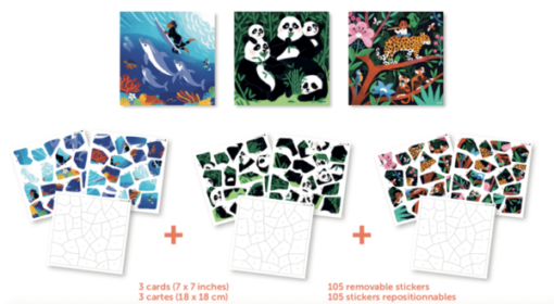 Puzzle à stickers Animaux sauvages (5-10 ans)