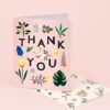 Carte remerciement Botanical – Rose