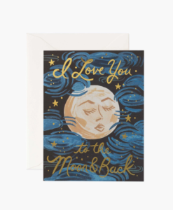 Carte amour To the moon and back Rifle Paper