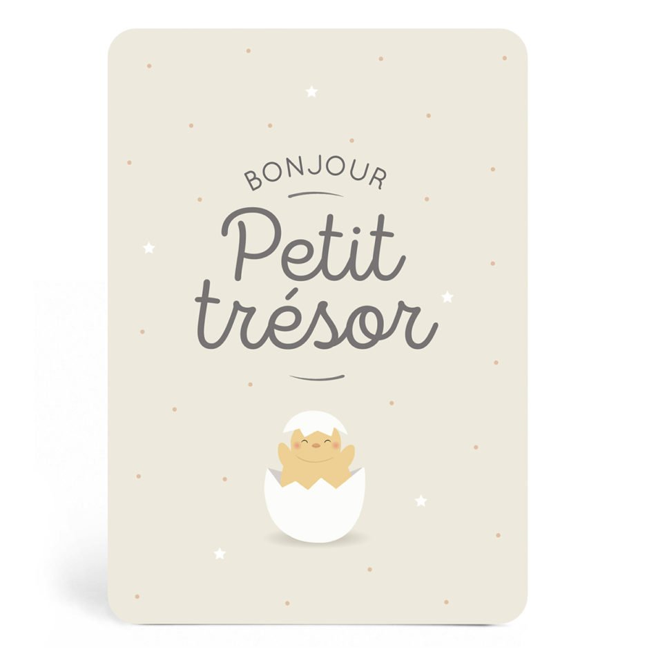 Carte naissance Petit Trésor - Pastel Shop
