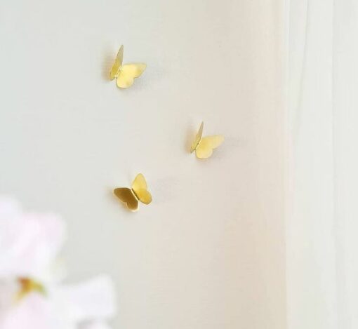 Trio mini papillons doré