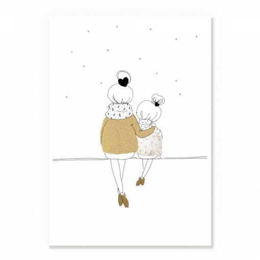 Affiche Love Mum And Girl Winter