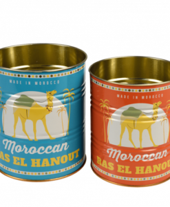 Set de 2 pots en métal – Boîtes de conserve Marocaines
