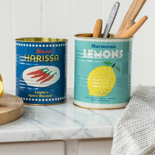 Set de 2 pots en métal – Boîtes de conserve Citrons Et Harissa
