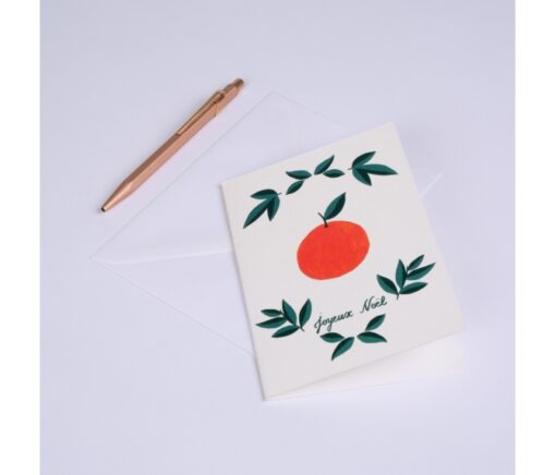 Carte Noël Orange Season Paper